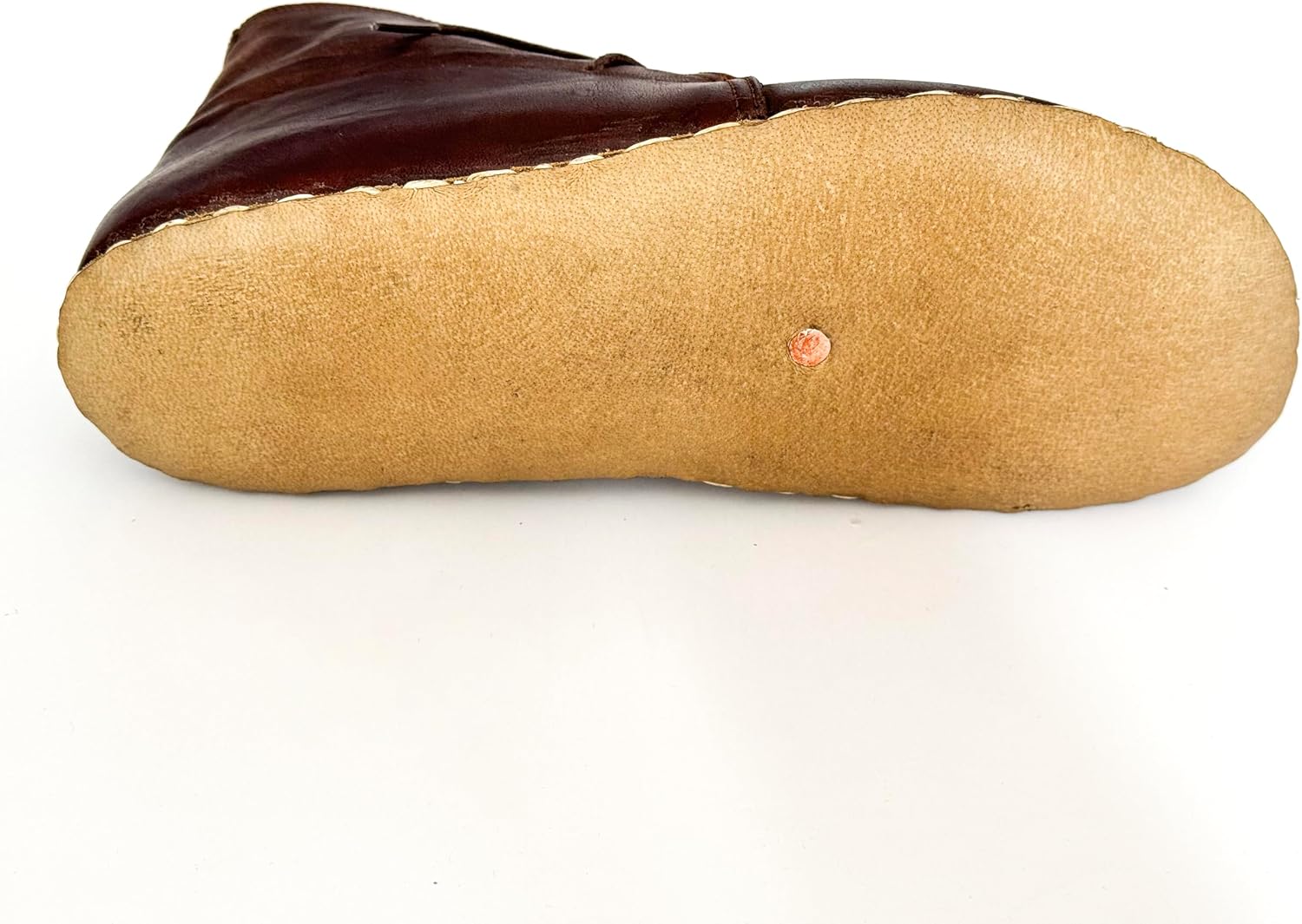 Handmade Leather Grounding Shoes with Copper Rivets | Wide Toe Box Boot | Natural Leather Barefoot Boot | Bitter Brown