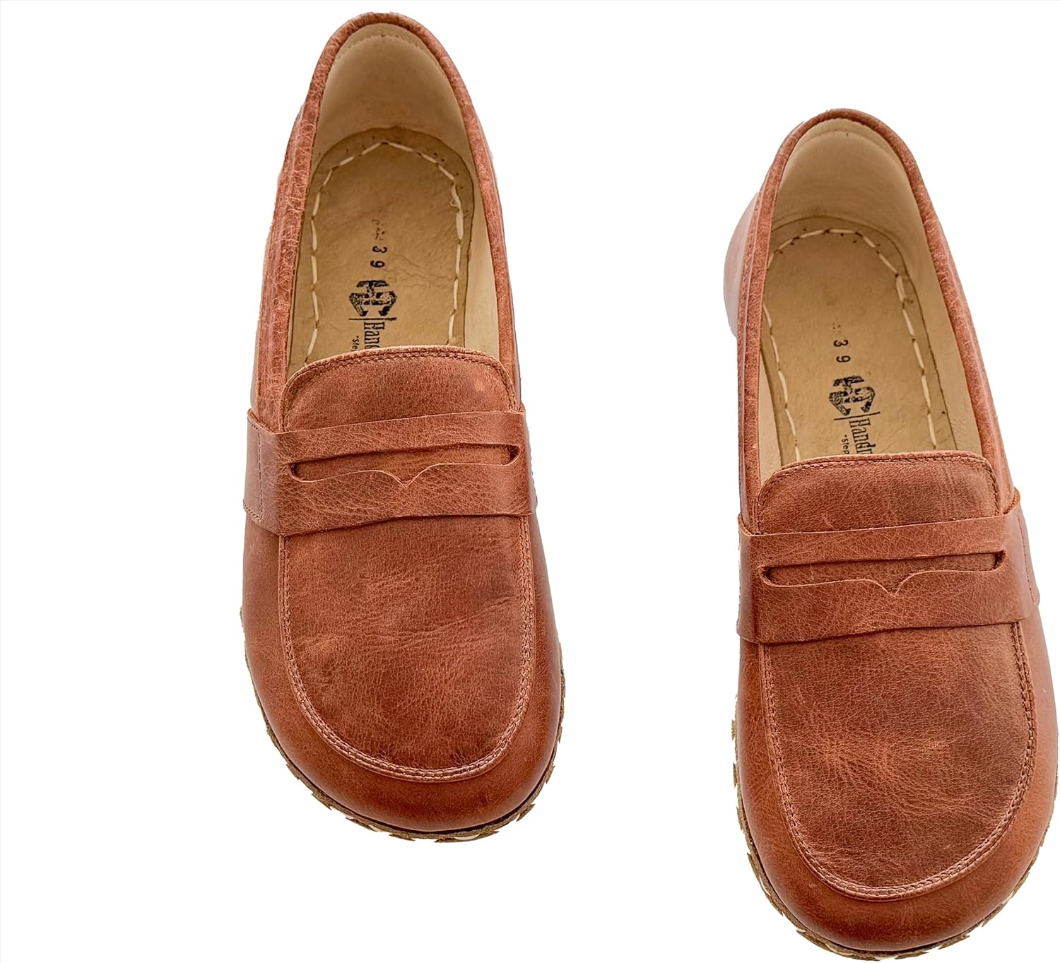 Grounding Shoes For Women, Barefoot Leather Shoes,Earthing With Copper Rivet, Wide Toe Box, Minimalistic Shoes, Gifts For Him | Crazy Brown