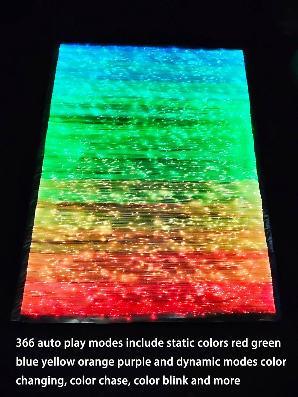 LED Table Cloth Cover - Fiber Optic Fabric Light Up Bar Disco Dinning Rectangle Tablecloth Birthday Party Wedding (White Fabric, L200*W150CM (L6.6*W4.9FT))