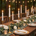 Nuptio Candlestick Holders Taper Candle Holder 10 Sets(30 Pcs) Gold Candle Sticks Holder Metal Candle Holders for Tapered Candles Table Centerpiece for Wedding Candlelight Dinner Birthday Decor