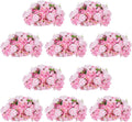 NUPTIO Flower Balls for Wedding Centerpieces - 10 Pcs 15.7 inch Diameter Fake Flower Ball Arrangement Bouquet Party Centerpieces for Tables - Pink Rose Bouquet Centerpiece Flowers for Wedding Table