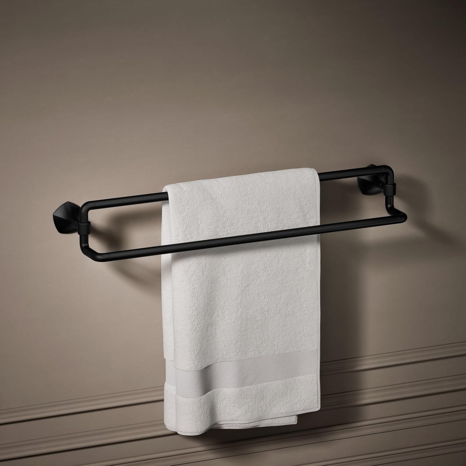 Kohler 27062-BL Occasion® 24' Double Towel bar, Matte Black