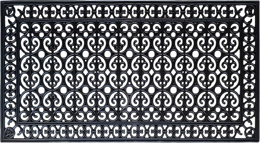 A1HC Large Outdoor Rubber Door Mat 30'x60' - Heavy Duty Non Slip Waterproof Floor Mat, Dirt Trapper Shoe Scraper, All Weather Drainage Doormat for Front Door, Entryway, Patio, Indoor Outdoor Use
