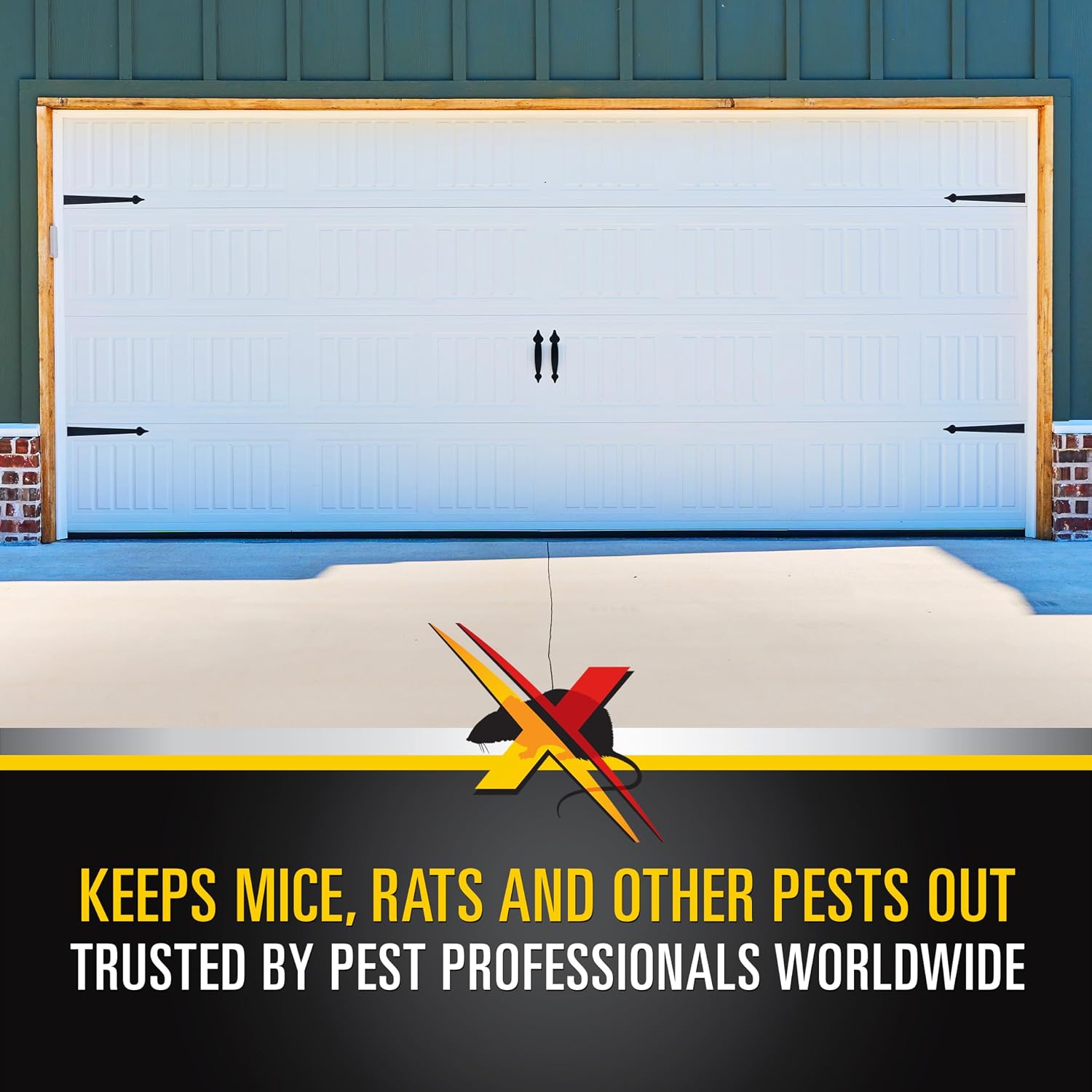 Xcluder X2 Rodent Proof Overhead Sectional Door Seal Kit, 8'2' Wide for 1.75' Thick Garage Doors, Stops Mice, Rats and Weather, Suitable for Residential or Commercial Property Use