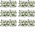 NUPTIO Wedding Floral Centerpieces for Tables - 6 Pcs 19.6in Long Spring Flower Arrangements Artificial Centerpiece, Elegant White Fake Rose Flowers Arrangement for Party Weddings Dining Table