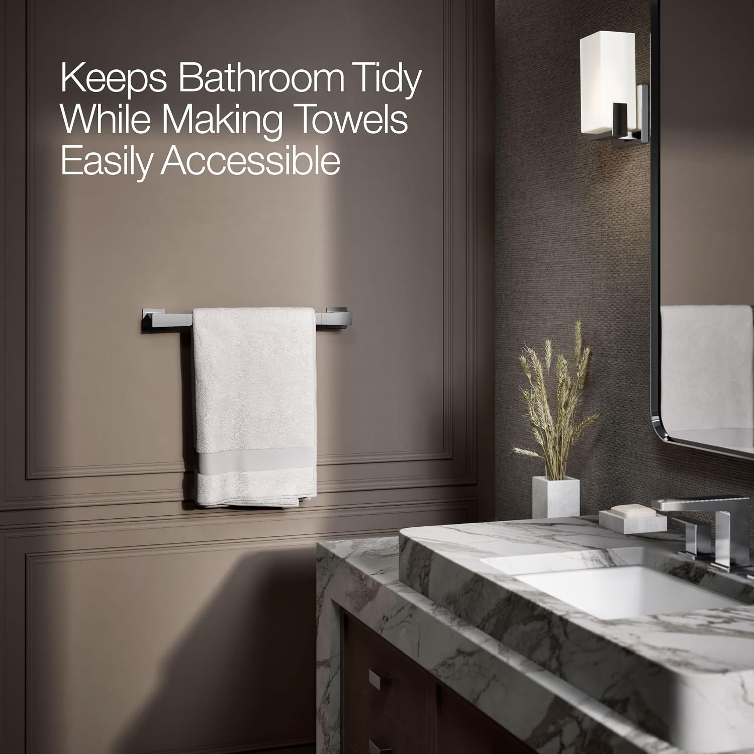 Kohler 26633-CP Honesty® 18' Towel bar, Polished Chrome