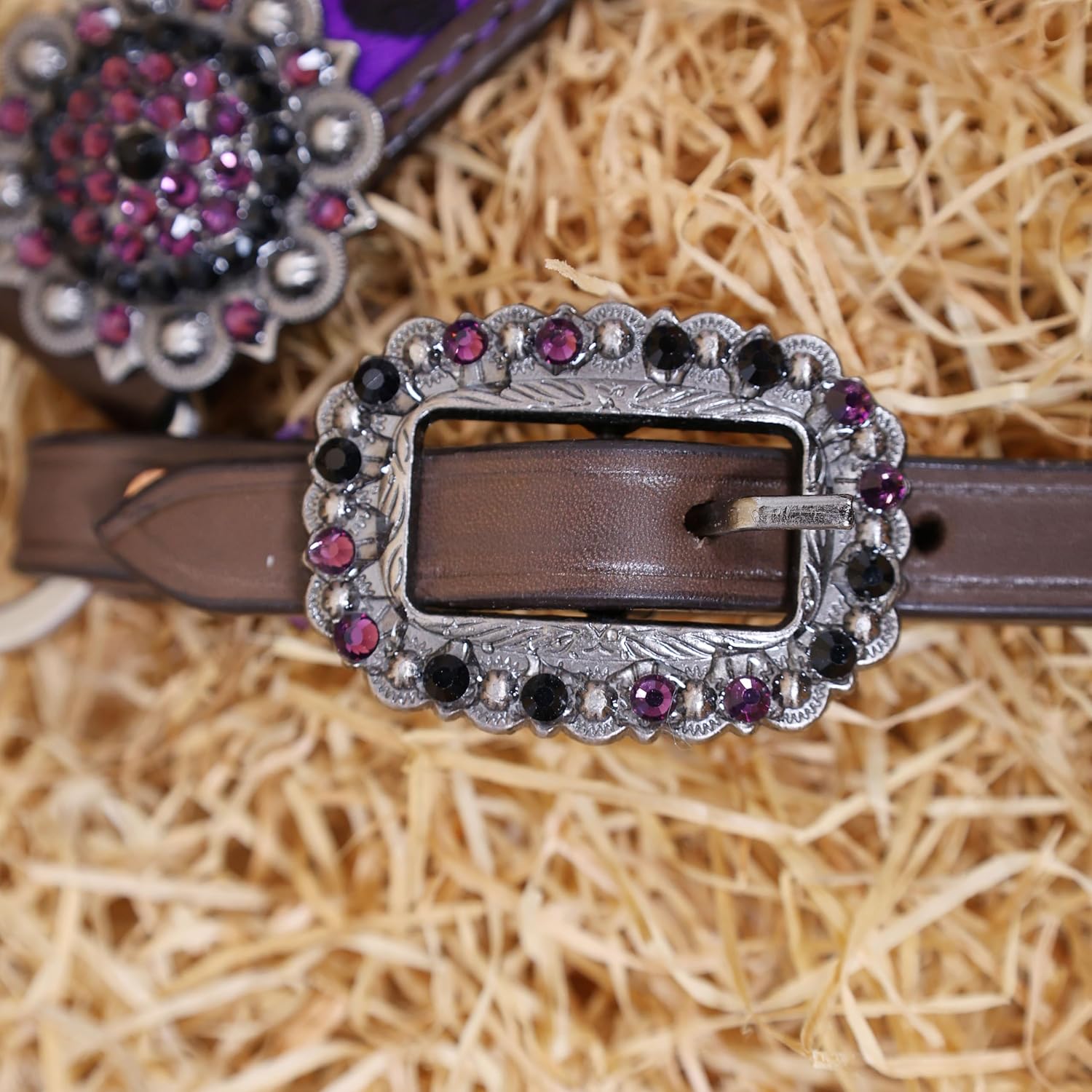 Cheetah Headstall & Breast Collar Tack Set – Gladiator Style with Leopard Print on Leather | Genuine Argentine Cow Leather | Antique Nickel Hardware & Copper Rivet Buckles