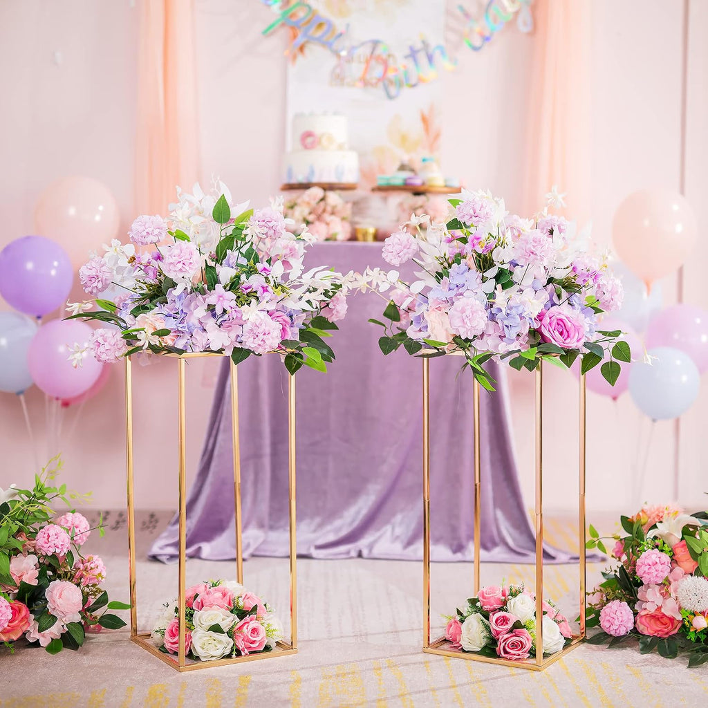 Gold Flower Stand for Table: 23.6' Tall Centerpiece Stand for Wedding Table Reception Floral Center Pieces with Home Decoration Party Event 10 PCS
