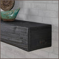 Handmade Fireplace Mantel Shelf, Extra Wide Rustic Wood Mantles for Over Fireplace, Wall Mounted Floating Mantel Shelves for Living Room Decor (Ebony, 72 inches)