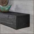 Handmade Fireplace Mantel Shelf 61', Extra Wide Rustic Wood Mantles for Over Fireplace, Wall Mounted Floating Mantel Shelves for Living Room Decor (Ebony, 61Lx6Hx8D)