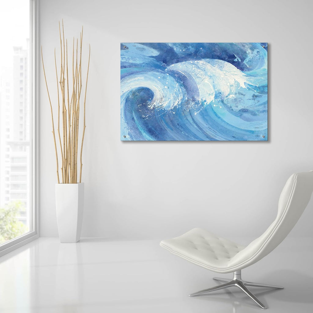 Epic Art '25002 - The Big Wave Crop' by Albena Hristova Acrylic Glass Wall Art, 36' x 24'