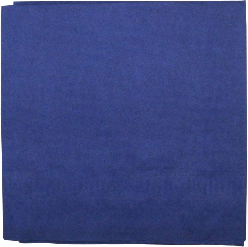 Hoffmaster 220422 Tissue/Poly Tablecover, 3 Ply, 54' Length x 54' Width, Navy (Case of 50)