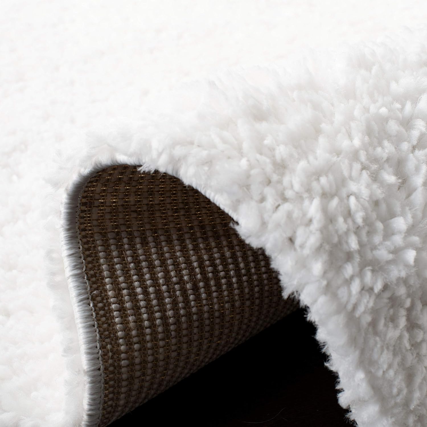 SAFAVIEH August Shag Collection Area Rug - 2'3' x 20' Runner, White, Non-Shedding & Easy Cleaning, Plush Thick Pile, Ideal for Living Room, Bedroom, Dining Space (AUG900A)