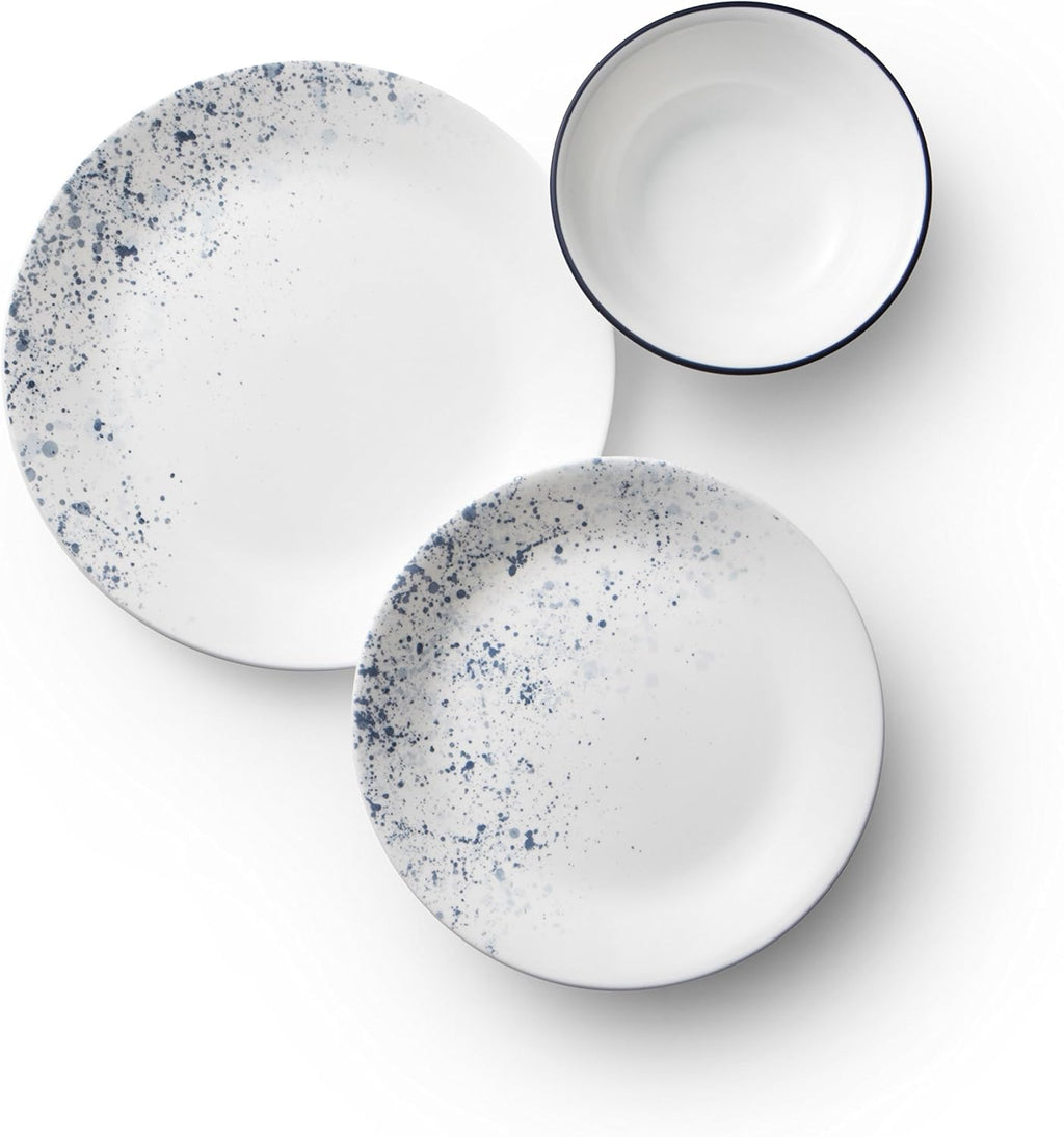 Corelle Vitrelle 18-Piece Service for 6 Dinnerware Set, Triple Layer Glass and Chip Resistant & 4-Pc Meal Bowls Set, Service for 4, Durable and Eco-Friendly 9-1/4-Inch Bowls