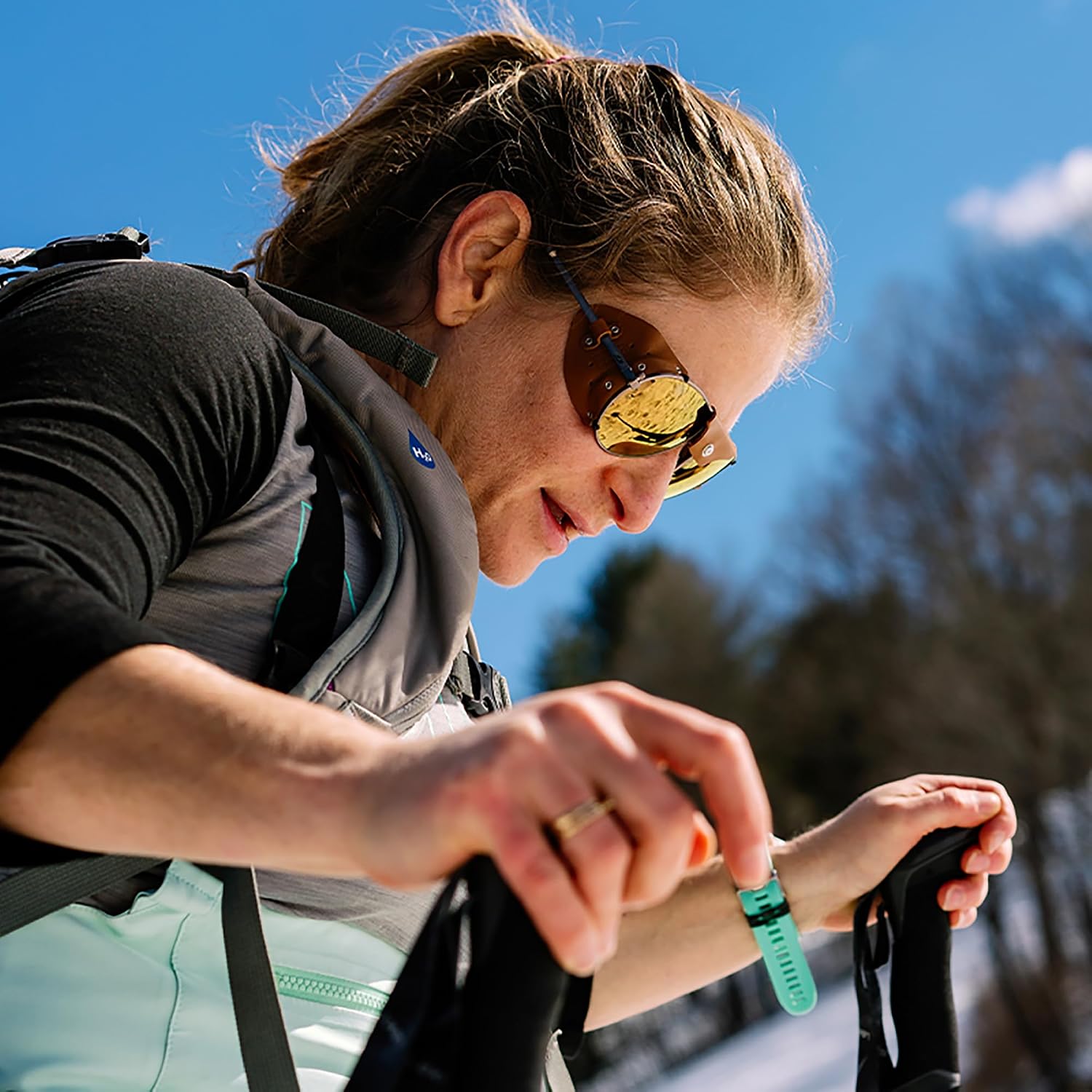 Julbo Cham Glacier Glasses for Men & Women w/Removable Side Shields for Hiking, Snow/Glare - 100% UV Protection
