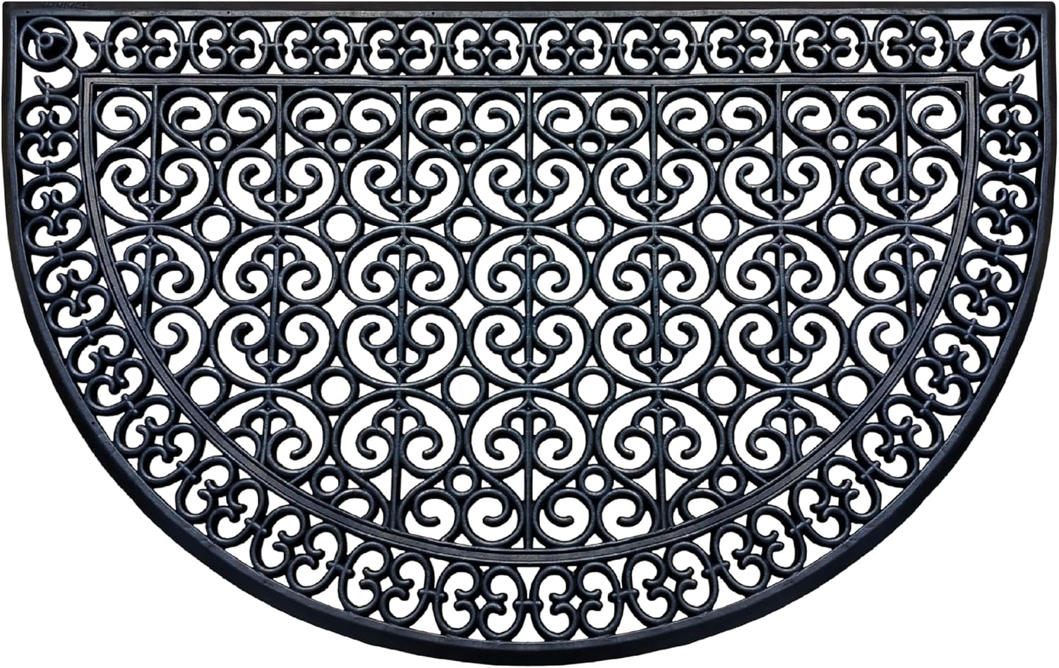 A1 Home Collections 18-LB Heavy Duty Rubber Doormat 30'×48' - Won't Blow Away | Outside Front Door Mat, Mud Dirt Scraper, Non-Slip Drainage Mat for Entryway Patio Garage, All-Weather, 100% Rubber Mats