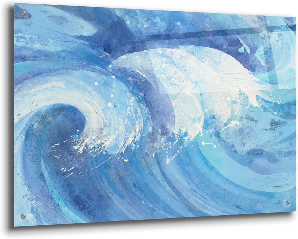 Epic Art '25002 - The Big Wave Crop' by Albena Hristova Acrylic Glass Wall Art, 36' x 24'