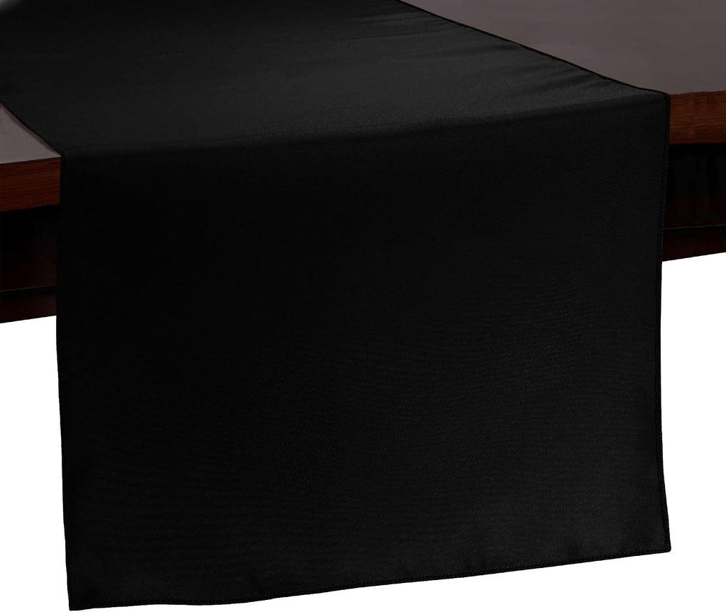 Ultimate Textile -10 Pack- 14 x 108-Inch Polyester Table Runner, Black