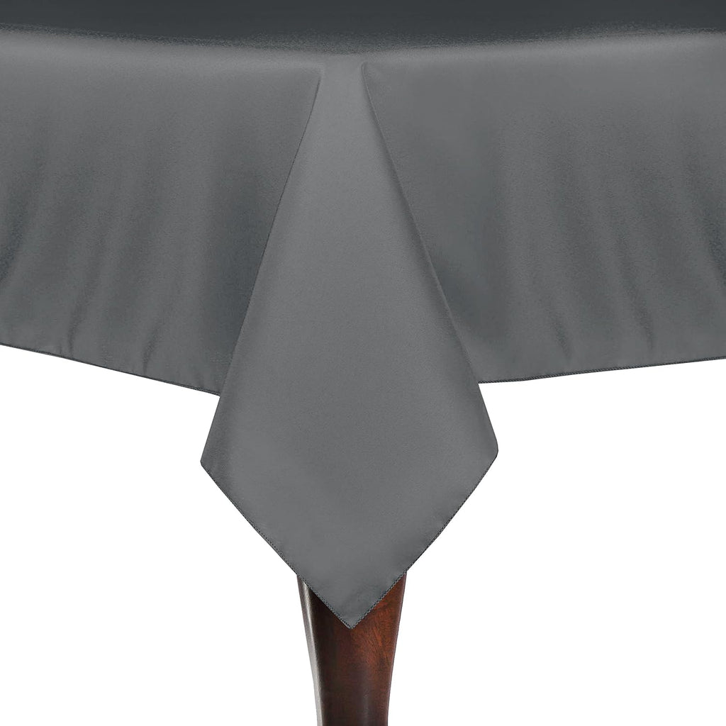 Ultimate Textile -10 Pack- 60 x 60-Inch Square Polyester Linen Tablecloth, Charcoal Grey