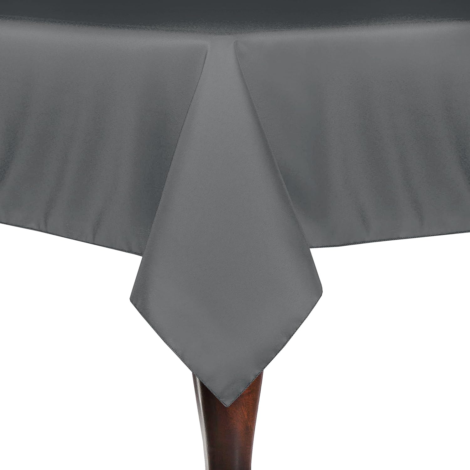 Ultimate Textile -10 Pack- 60 x 60-Inch Square Polyester Linen Tablecloth, Charcoal Grey