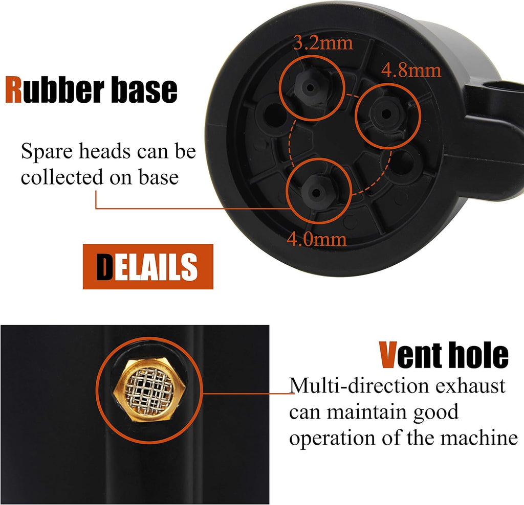 Air Hydraulic Double Power Pop Rivet Gun Industry Pneumatic Pop Riveter Heavy Duty Riveting Tool Kit for 1/8 5/32 3/16 1/4 Pneumatic Riveted Nut