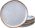 Handmade Reactive Glaze Stoneware Plates Dinnerware Dish Set Ceramic Dinner of 6