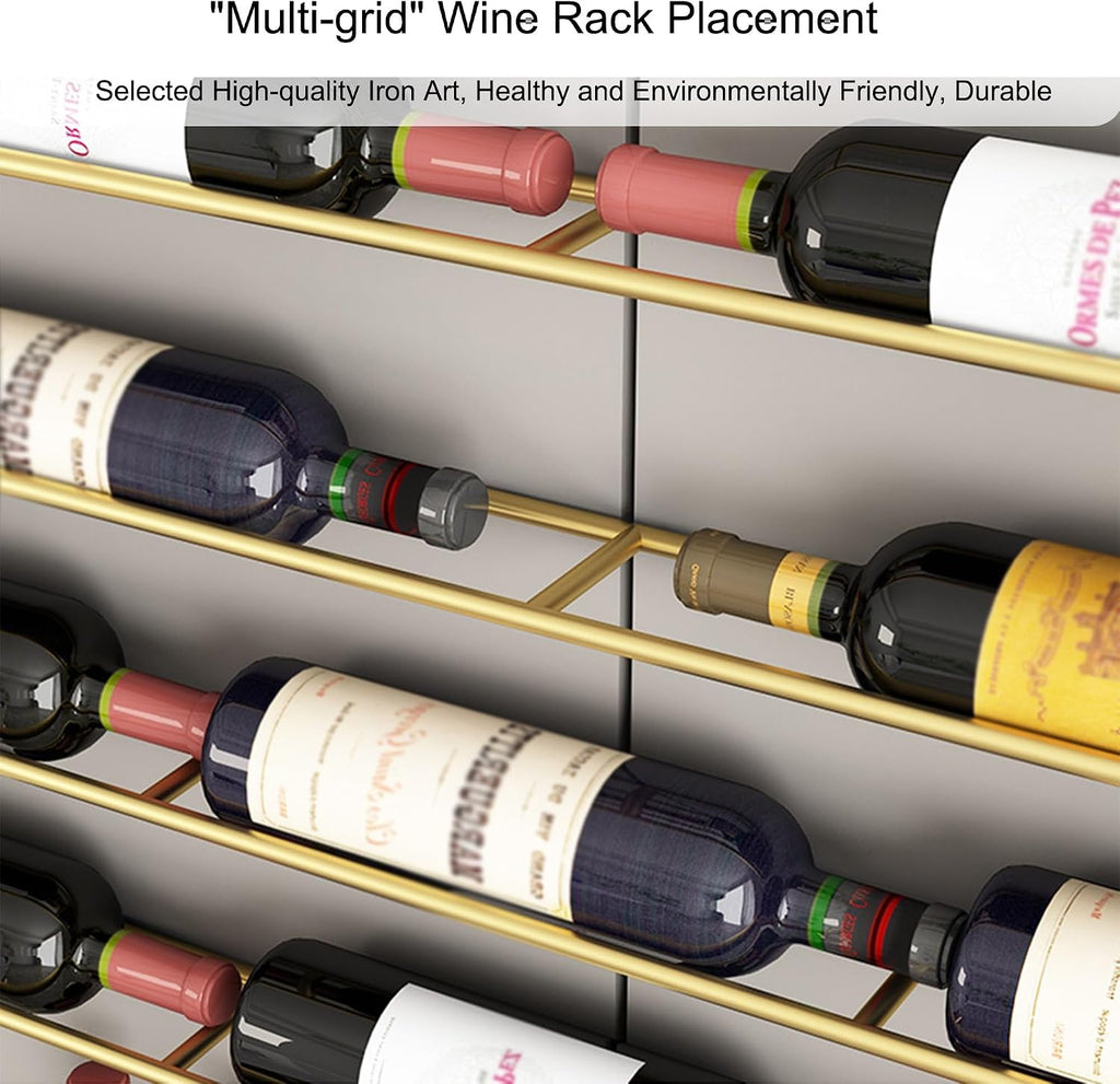 Round Wine Rack Wall Mounted Floating Bar Shelves Liquor Bottle Display Shelf Wall Mounted for Liquor Bottles Holder with Hanging Wine Glass Rack Bar Stand for Home Bar Dining Room Kitchen(Copper,100*
