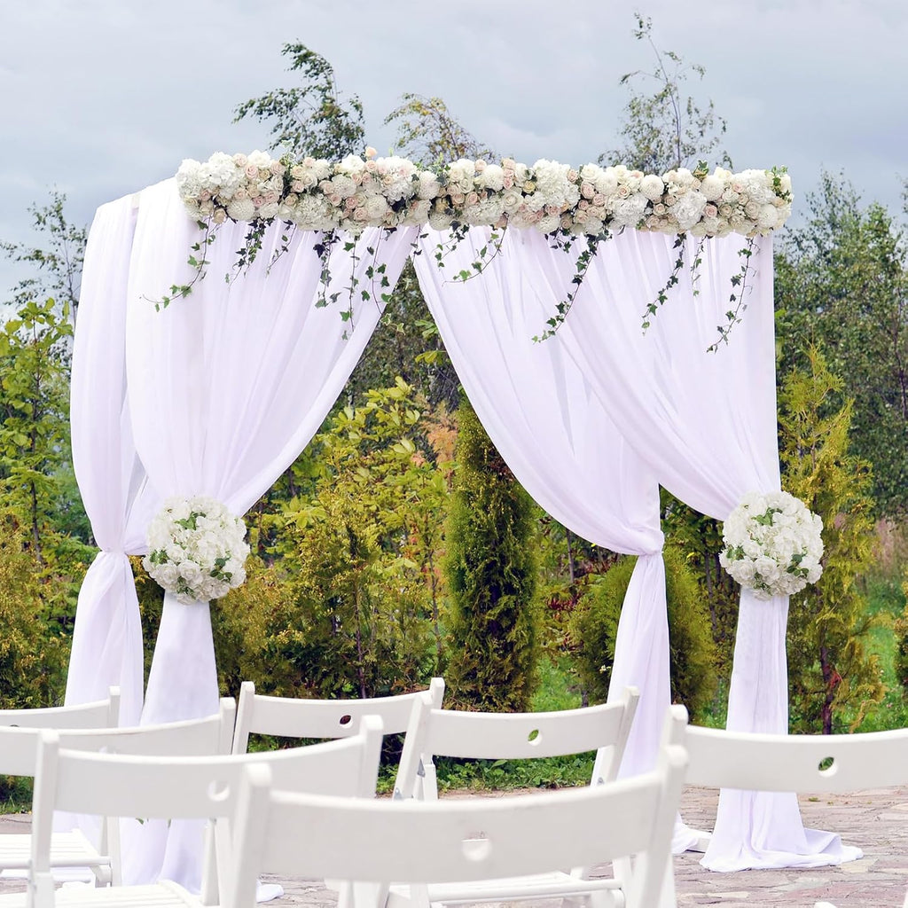 BLOSMON Artificial Flower Balls Wedding Centerpieces 6 Pcs 14.2' Large White Fake Flowers Rose Hydrangea Ball Arrangement Center Pieces for Table Silk Floral Bouquet for Wedding Party Home Decor
