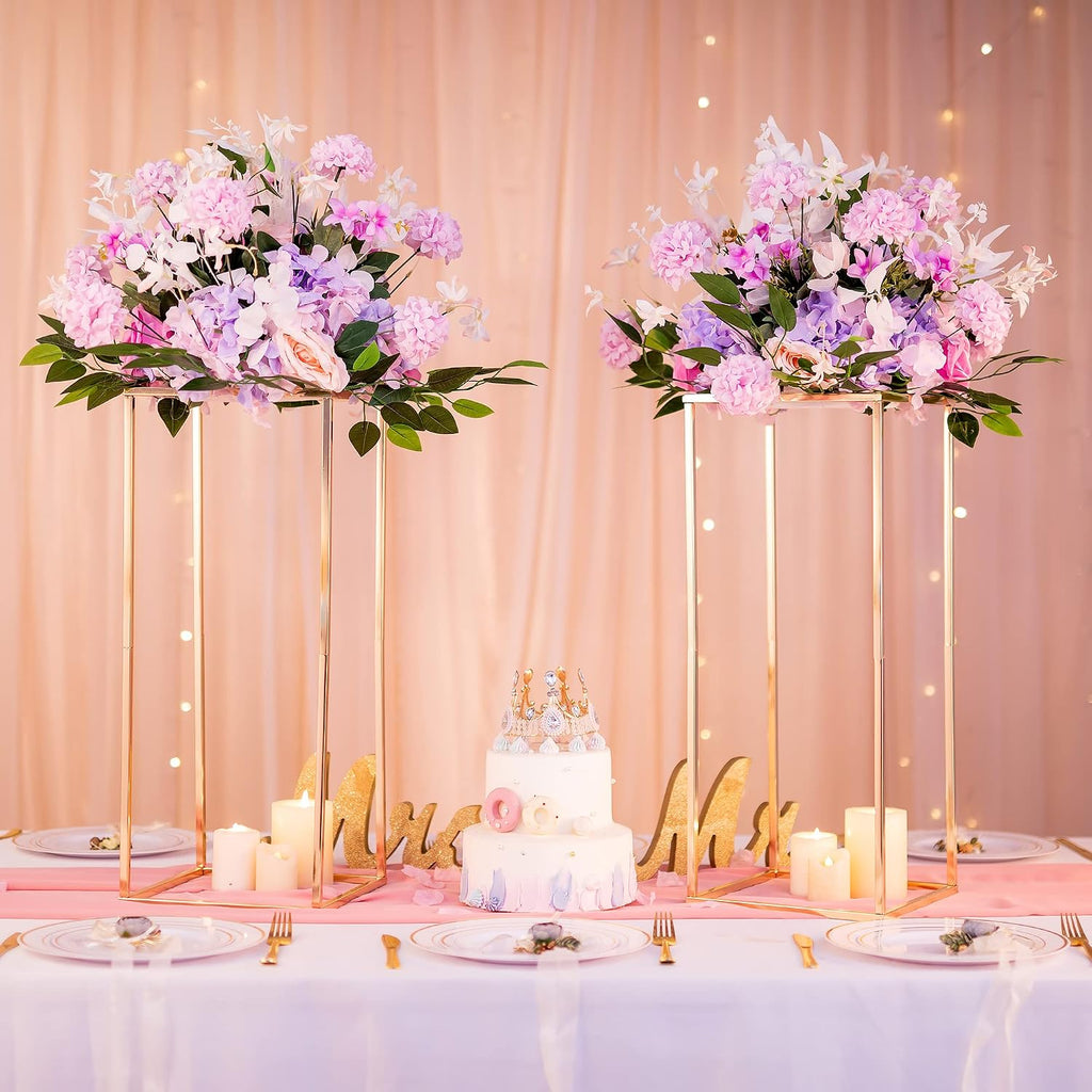 Gold Flower Stand for Table: 23.6' Tall Centerpiece Stand for Wedding Table Reception Floral Center Pieces with Home Decoration Party Event 10 PCS