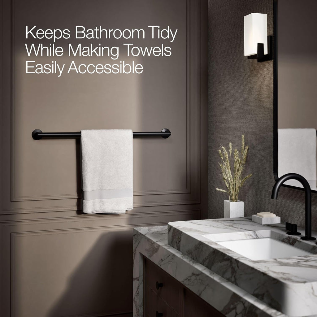 Kohler 78374-BL Components® 30' Towel bar, Matte Black