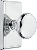 Providence Door Set with Round Brass Knobs Double Dummy in Polished Chrome. Doorsets.