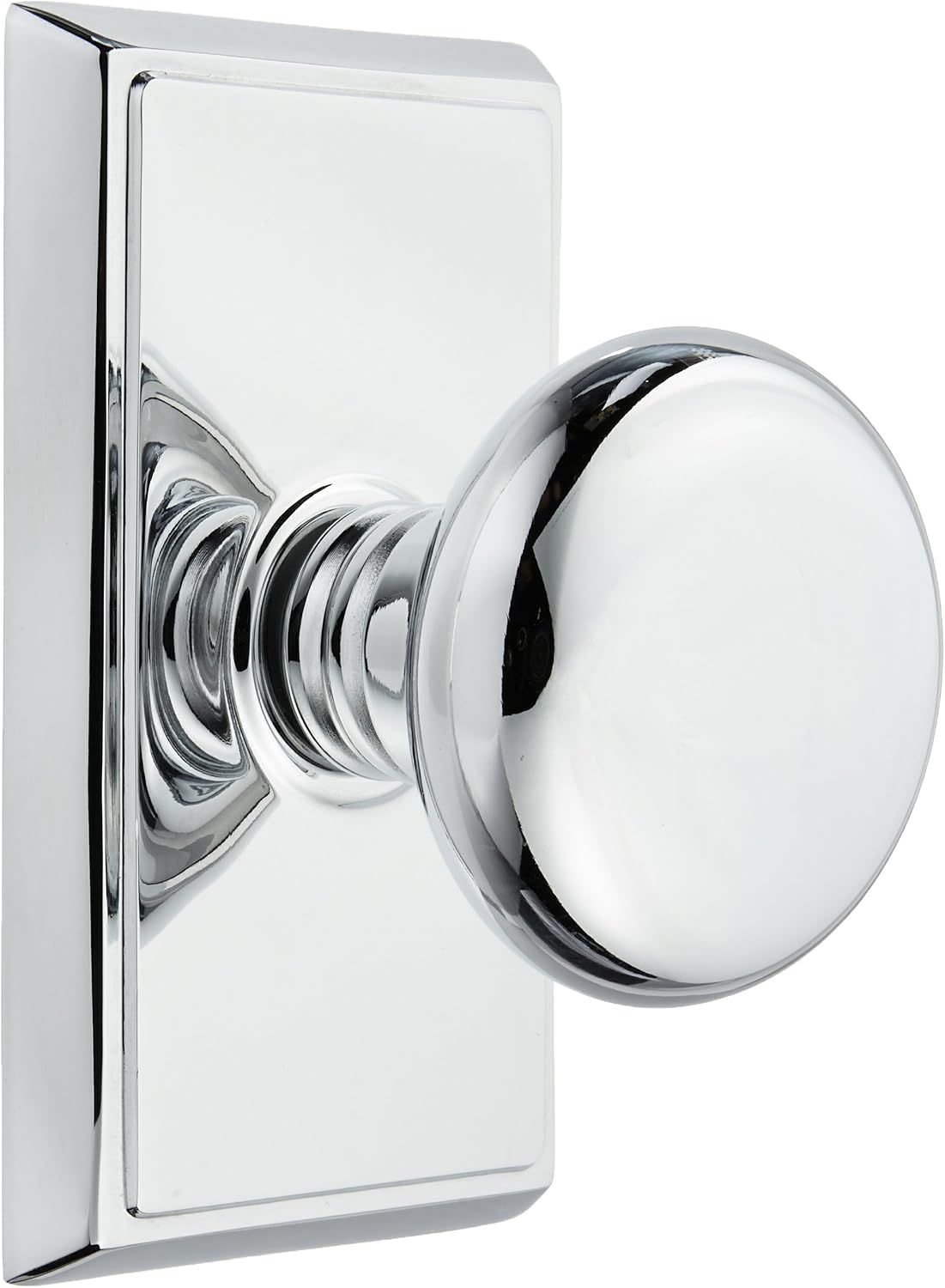 Providence Door Set with Round Brass Knobs Double Dummy in Polished Chrome. Doorsets.