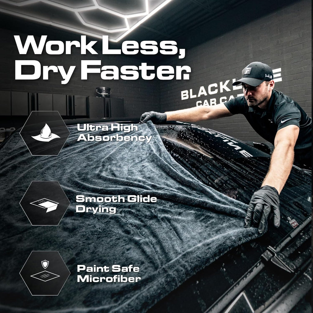 Blackline Clay Towel - Auto Detailing Synthetic Clay Towel - Decontaminate Paint and Glass for Smooth Washing - Great and Effective for Car, Truck, SUV - 12' x 12' (Full Experience)