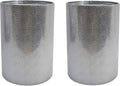 Christopher Knight Home Kaylee Modern Round Hammered Iron Accent Table (2 Pack) -Silver 16 in x 16 in x 22.25 in