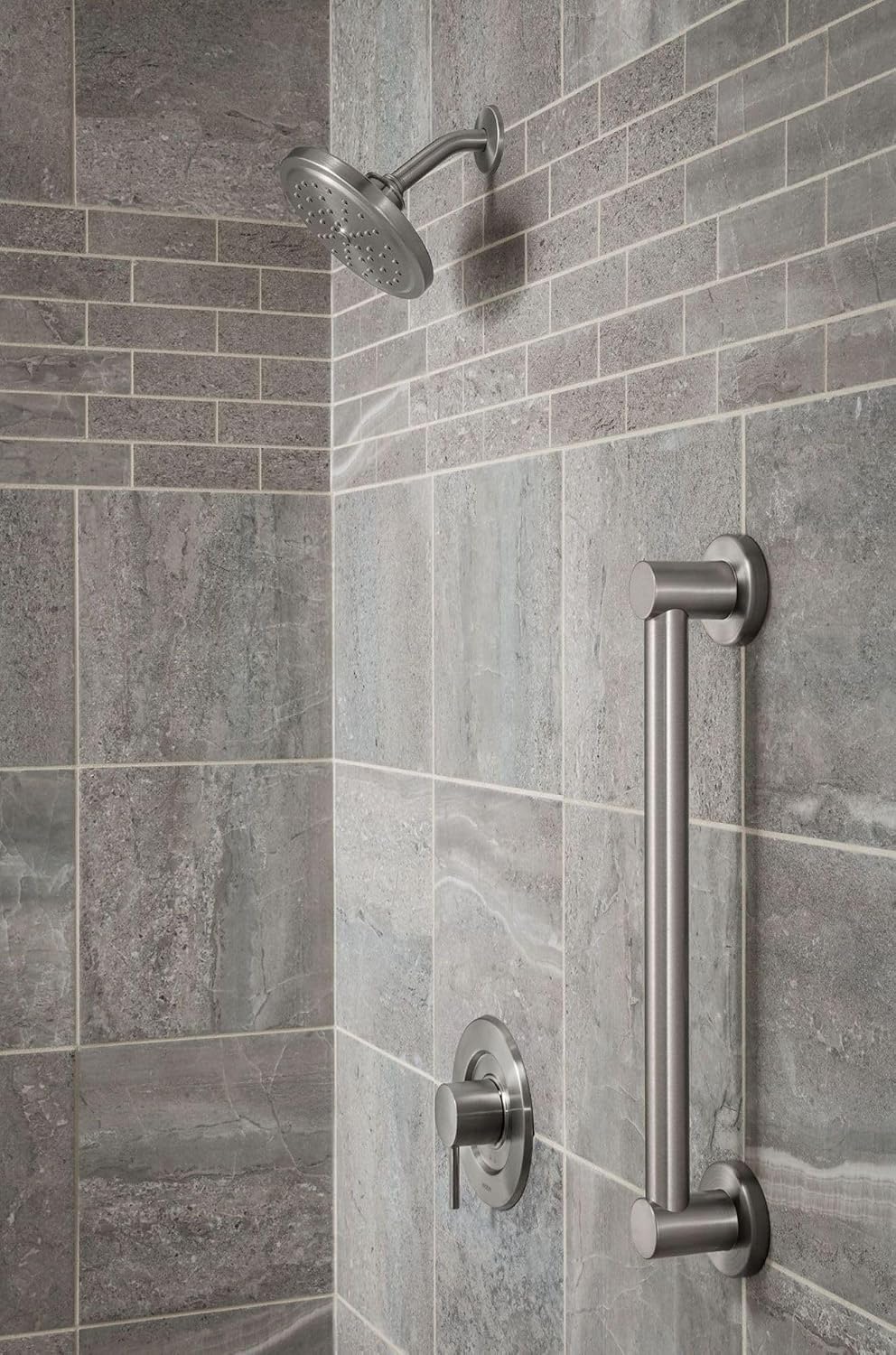 Moen YG0442BN Bathroom Safety 42-Inch Stainless Steel Modern Bathroom Grab Bar, Brushed Nickel