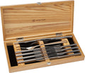 Wüsthof 10-Piece Stainless Steak and Carving Knife Set, Olivewood