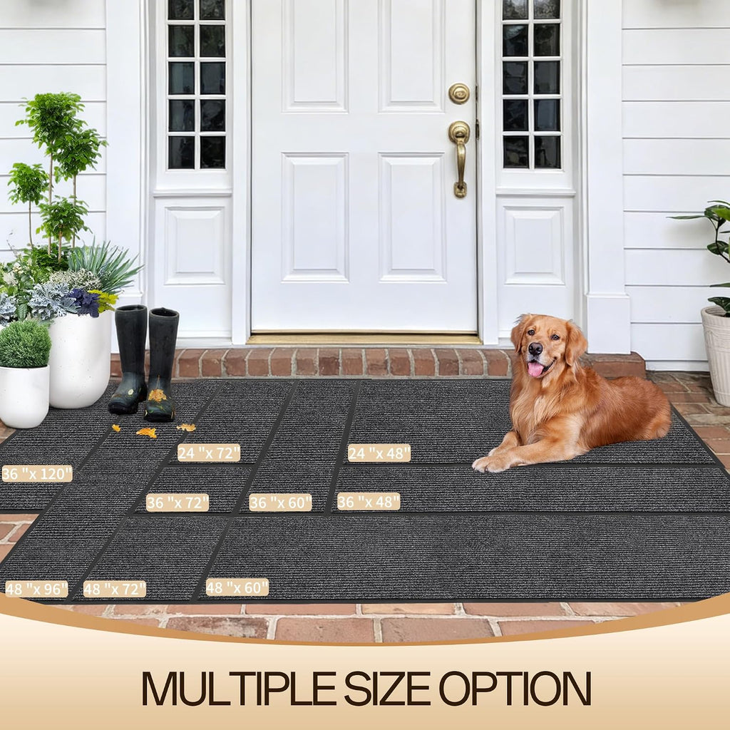 Amyracel Front Door Mat Indoor Outdoor Entrance, 36' x 120' All-Season Waterproof Doormat for Enterway, Heavy Duty Commercial Floor Mat, Fade Resistant, Rubber Back, Low Profile, Easy Clean