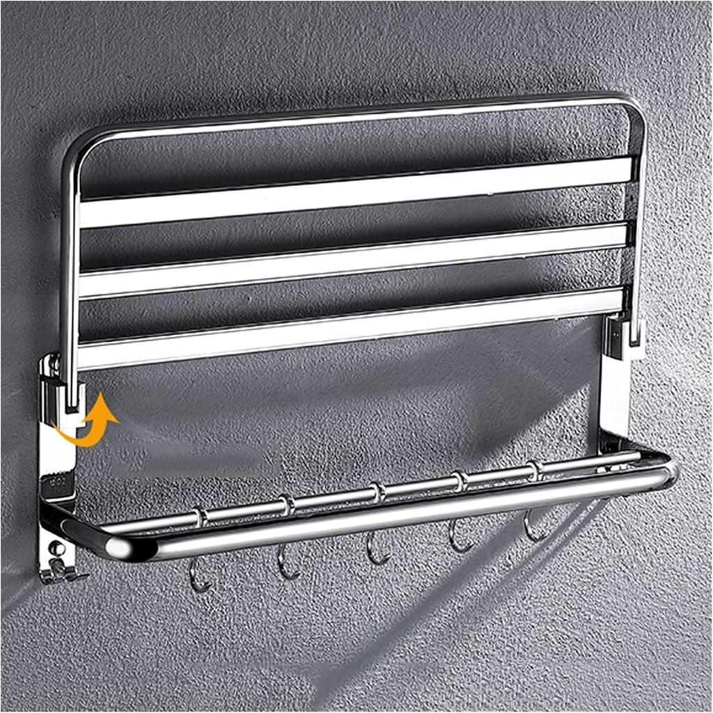 TOMYEUS Shower Caddy Bathroom Shelf Floating Shelves Wall Mounted Set of 2，Wall Mounted Bathroom Wall Shelves with Towel Bar，24 Inch 304 Stainless Steel Shower Organizer