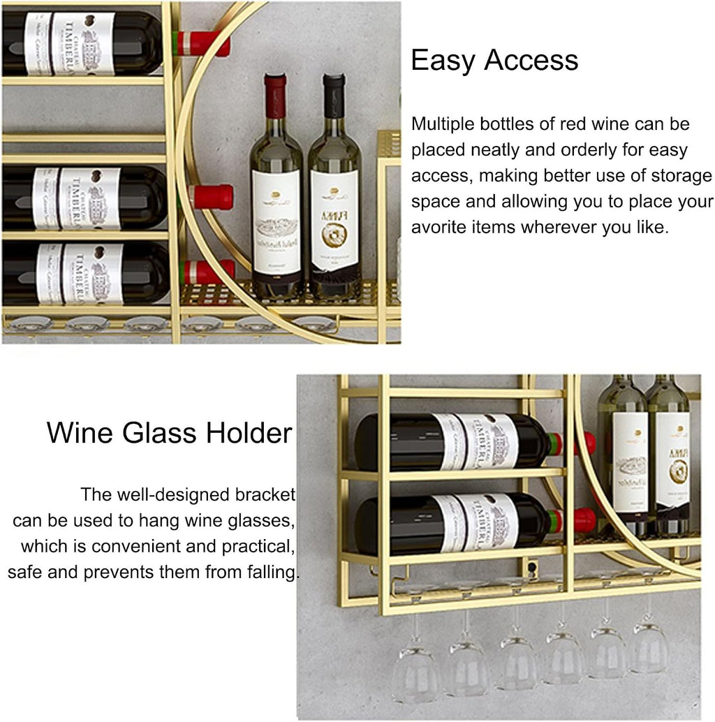 Floating Wine Rack with Glass Holder Wall Mounted Liquor Shelf for Bottles and Glasses Mini Bar Shelves for Corner Coffee Bar Cabinet Organizer 110cm White Shelf
