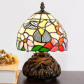 Small Tiffany Lamp Mini Stained Glass Table Lamp Hummingbird Style Mushroom Desk Light Memory Sympathy Lamp 8X11 Inch