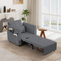 Suvivityse 90' Convertible Sleeper Chair Bed, 4 in 1 Pull Out Single Sofa Bed, Adjustable Backrest Recliner with USB Port, Storage Basket, Folding Side Table, for Living Room Apartment Small Place