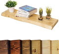 Waney/Live Edge Chunky Rustic Floating Shelf 9x2, Natural Oak, 28 inch