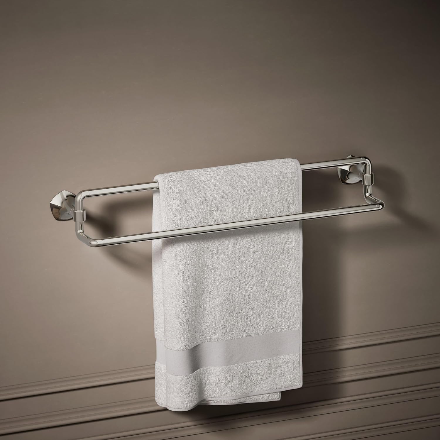 Kohler 27062-SN Occasion® 24' Double Towel bar, Vibrant Polished Nickel