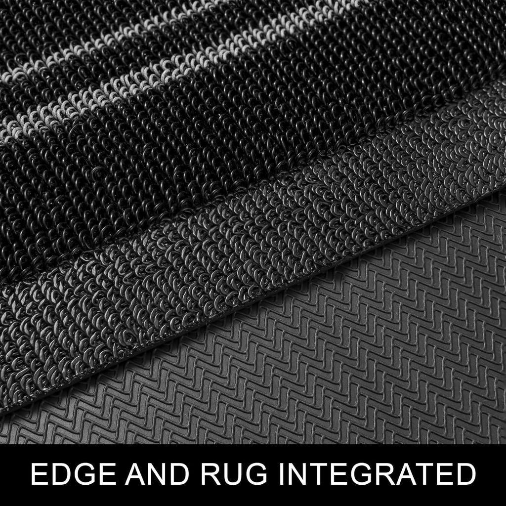 Custom Logo Door Mat Outdoor Commercial Carpet Floor Mat for Front Door, Non-Slip Low Profile Porch Patio Doormat