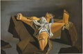Salvador Dali Figure on the Rocks Surrealist Canvas Wall Art - Bedroom Living Room Decor - Gallery Wrapped - Ready to Hang - 24x36 inch