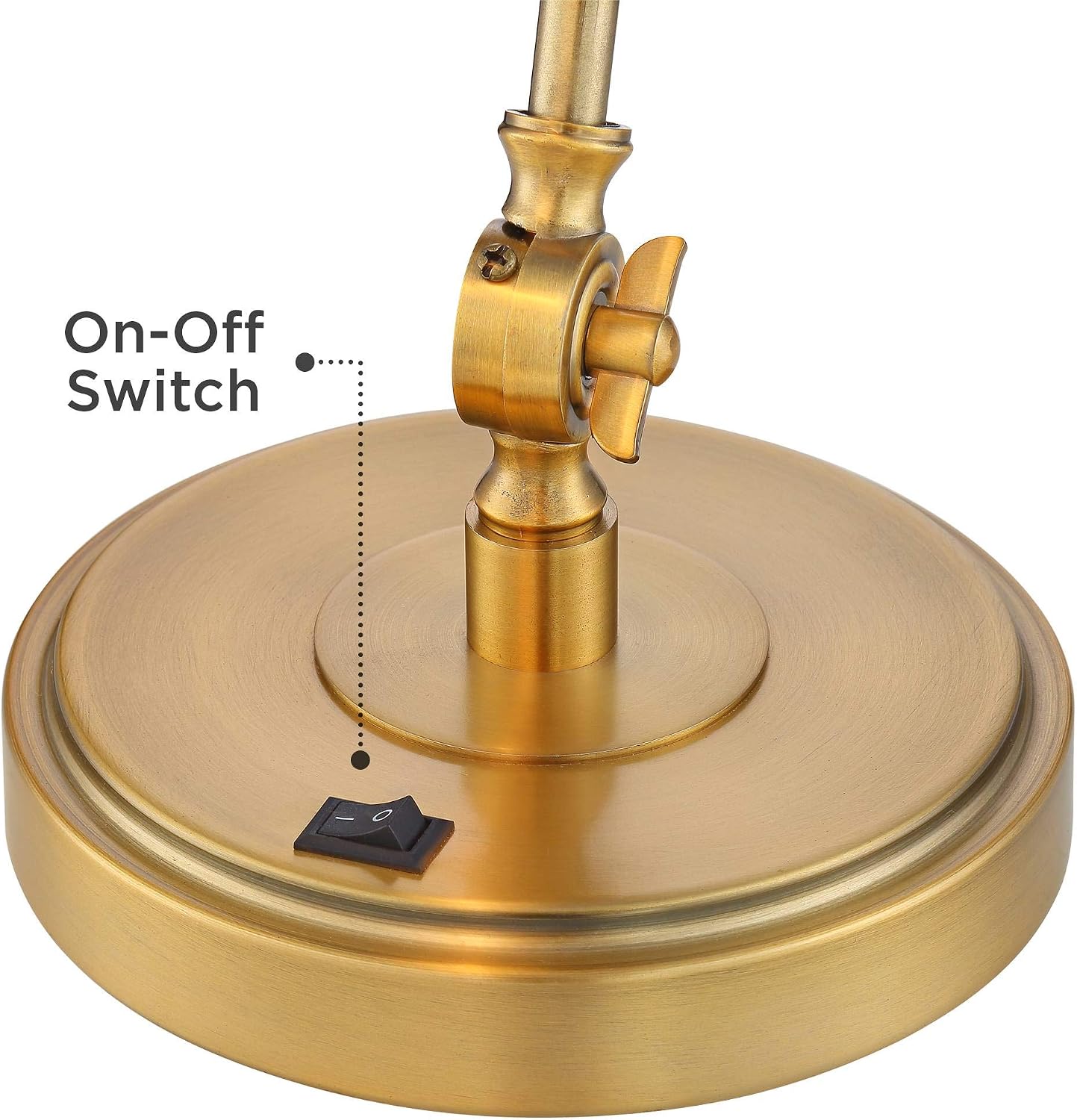 360 Lighting Wray 26 3/4' High Modern Desk Lamp with USB Charging Ports A+C Warm Brass Gold Metal Adjustable Arm Head for Bedroom Living Room House Bedside Home Office Reading Family