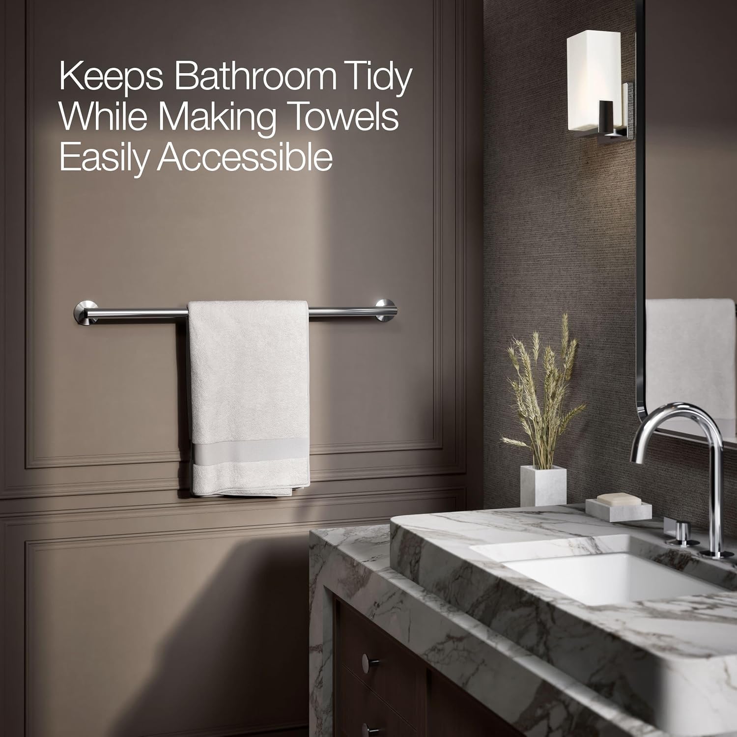 Kohler 78374-CP Components® 30' Towel bar, Polished Chrome