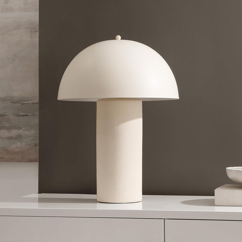 SAFAVIEH Lighting Collection Masson Sand 22-inch Ceramic Table Lamp for Bedroom, Living Room, Home Office, Desk, Nightstand (LED Bulb Included)