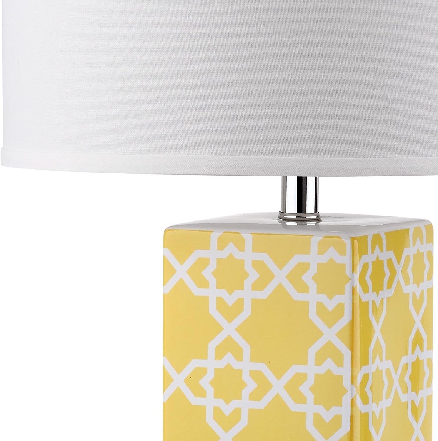 Safavieh Lighting Collection Quatrefoil Yellow Table Lamp, Set of 2