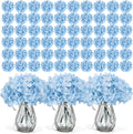 Auihiay 304 PCS Hydrangea Artificial Flowers, Hydrangea Artificial Flowers Bulk, Silk Hydrangea Flowers With Stems, Artificial Flowers for Outdoors, Wedding Party, Arch, Background, Home, Garden(Blue)